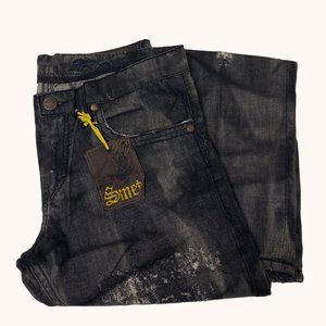 Christian Audigier Smet Reborn Black Denim Jeans
